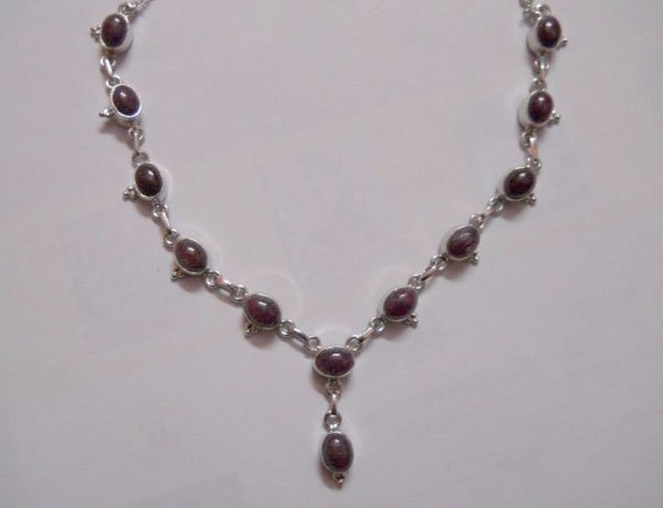91.20 CTW RUBY NECKLACE .925 STERLING SILVER: 91.20 CTW RUBY NECKLACE .925 STERLING SILVER **|**|** 91.20 CTW RUBY NECKLACE .925 STERLING SILVER ; MSRP: $900