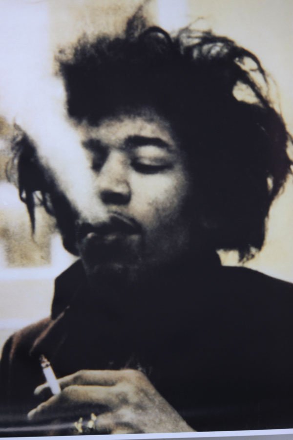 JIMI HENDRIX BLOWING SMOKE: JIMI HENDRIX BLOWING SMOKE **|**|** 23.5X33INCHES; UNFRAMED; Jimi Hendrix was a guitarist, songwriter, and singer. Hailed by fans and critics, he is considered one of the most influential electric gui