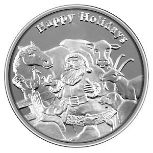 Christmas 2012 Silver Round X-6 Santa With Animals: Christmas 2012 Silver Round X-6 Santa With Animals **|**|** Christmas 2012 Silver Round X-6 Santa With Animals ; MSRP: $170