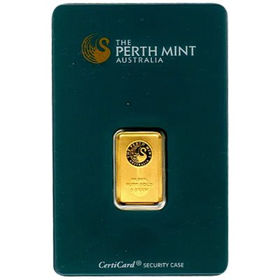Gold Bars: Perth Mint 5 Gram Gold Bar: Gold Bars: Perth Mint 5 Gram Gold Bar **|**|** Gold Bars: Perth Mint 5 Gram Gold Bar ; MSRP: $425