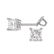 0.66 ctw Princess cut Diamond Stud Earrings I-K, SI2