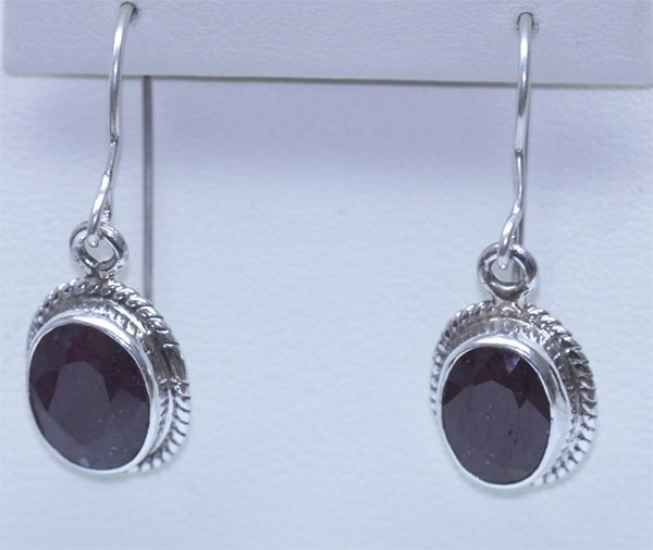 22.05 CTW RUBY EARRINGS .925 STERLING SILVER: 22.05 CTW RUBY EARRINGS .925 STERLING SILVER **|**|** 22.05 CTW RUBY EARRINGS .925 STERLING SILVER ; MSRP: $75
