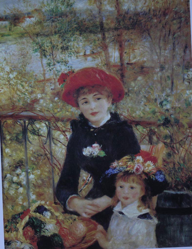 IMPRESSIONISM THE TWO SISTERS BY CLAUDE MONET: IMPRESSIONISM THE TWO SISTERS BY CLAUDE MONET **|**|** 16X20 INCHES; UNFRAMED; This poster is of Pierre Auguste Renoir\\\\\\\'s On the Terrace, also known as The Two Sisters. It shows two girsl, one o