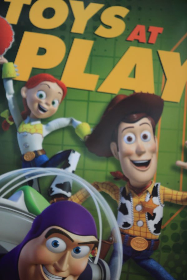 TOYS AT PLAY: TOYS AT PLAY **|**|** 22X34INCHES; UNFRAMED; This poster shows three characters from Toy Story 3: Woody, Jessie and Buzz Lightyear. At the top it says 'Toys at Play' and at the bottom it says 'Toy Sto