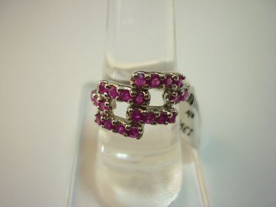 NATURAL 18.00 CTW RUBY RING .925 STERLING SILVER: NATURAL 18.00 CTW RUBY RING .925 STERLING SILVER **|**|** NATURAL 18.00 CTW RUBY RING .925 STERLING SILVER RUBY WEIGHT 1.87 CTW ; MSRP: $400