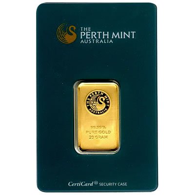 Gold Bars: Perth Mint 20 Gram Gold Bar