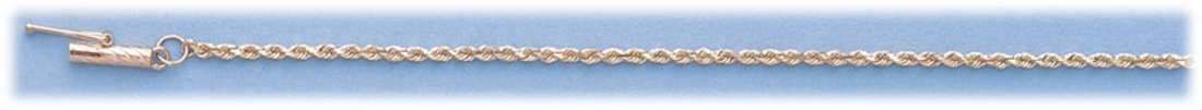 GENUINE 16\" 14K ITALIAN GOLD ROPE CHAIN 3.9 GRAM": GENUINE 16\" 14K ITALIAN GOLD ROPE CHAIN 3.9 GRAM **|**|** GENUINE 16"" 14K ITALIAN GOLD ROPE CHAIN; WHITE OR YELLOW GOLD; D/C or REG.; 1.5mm; 3.9 GRAMS ; MSRP: $540"