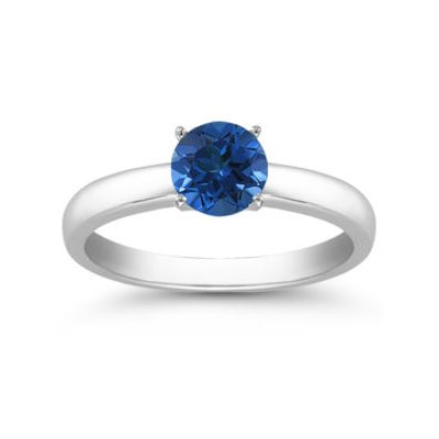 Genuine 0.40 ctw Sapphire Solitaire Ring 14kt: Genuine 0.40 ctw Sapphire Solitaire Ring 14kt **|**|** Ring Sapphire AA-AAABlue Round 1 Round Cut @0.40 ctw 14ktWhite 6.5 ; Availability: 3-10 Business days, ready to ship, with certification of appra