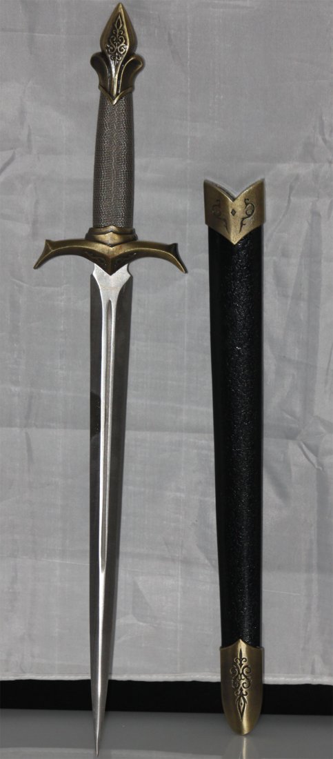 COLLECTABLE MONGOLIAN STYLE STAINLESS STEEL DAGGER: COLLECTABLE MONGOLIAN STYLE STAINLESS STEEL DAGGER **|**|** 19" LENGTH; COLLECTABLE MONGOLIAN STYLE; STAINLESS STEEL DAGGER