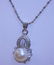 WHITE PEARL AND CZ NECKLACE