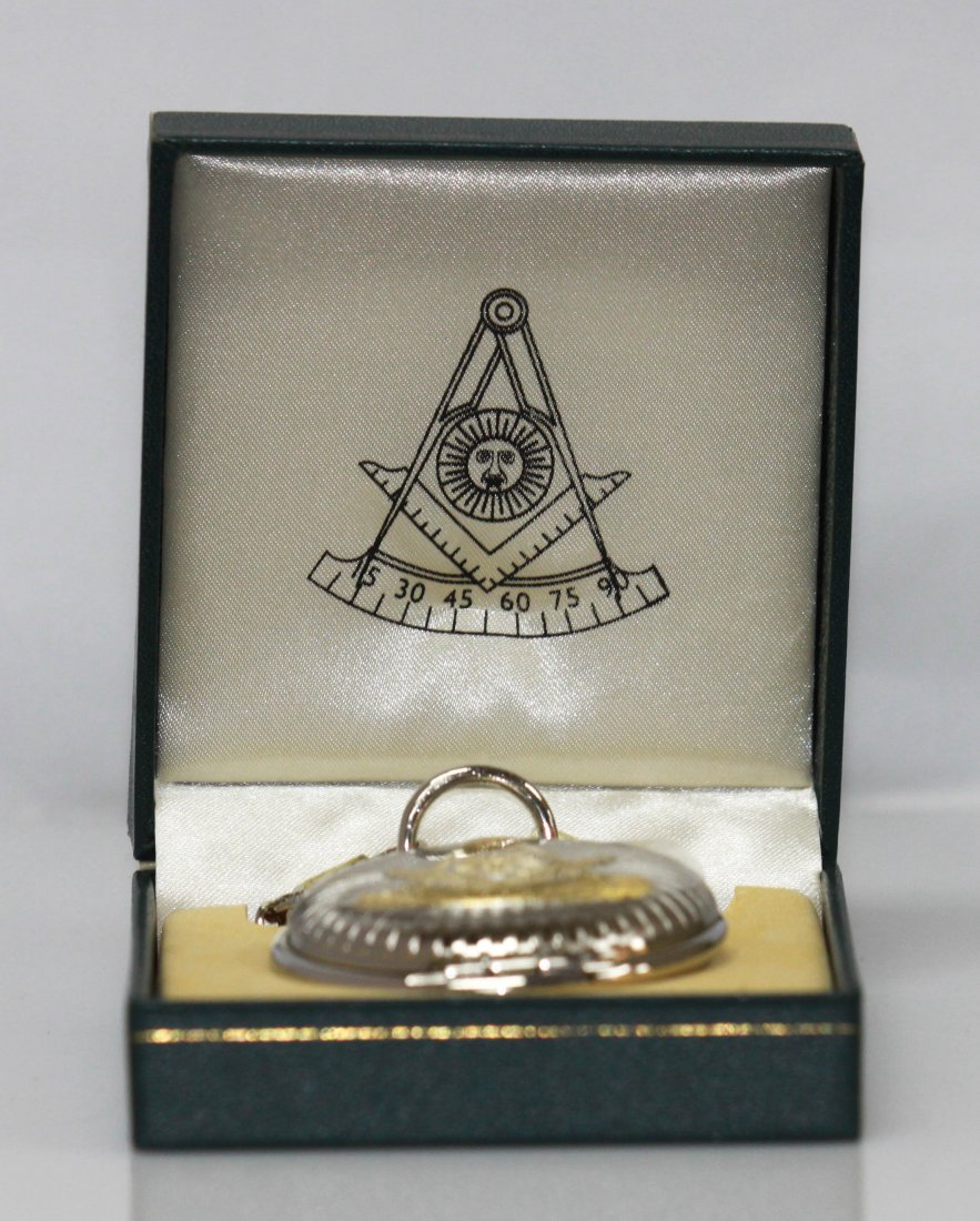 MEDIEVAL STYLE MASONIC PAST MASTER POCKET WATCH: MEDIEVAL STYLE MASONIC PAST MASTER POCKET WATCH **|**|** MEDIEVAL STYLE MASONIC PAST MASTER POCKET WATCH