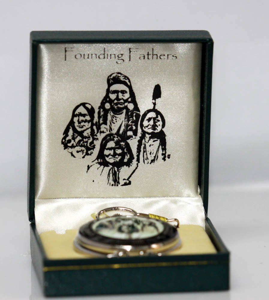 Collectors Edition Native American Founding Fathers Qua: Collectors Edition Native American Founding Fathers Qua **|**|** Collectors Edition Founding Fathers Quartz Movement Pocket Watch w/ chain & gift box