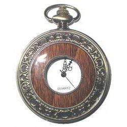 Collectors Edition Antique Wood Grain Pocket Watch: Collectors Edition Antique Wood Grain Pocket Watch **|**|** This unusual, elegantly styled pocket watch makes an ideal gift for any man and any occasion. The warm, antique brass finished case features