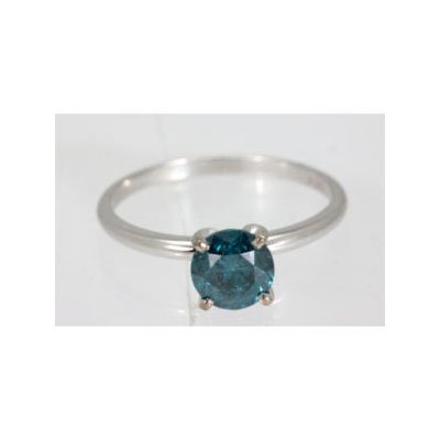 Genuine 3.00 ctw Blue Diamond Solitaire Ring 14kt: Genuine 3.00 ctw Blue Diamond Solitaire Ring 14kt **|**|** Ring Blue Diamond SI-I1-Blue Round 1 Round 3.00 ctw.; Availability: 3-10 Business days, ready to ship, with certification of appraisal will t
