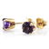 Genuine 3.60 ctw Amethyst Stud Earring 14k 1.1g - 2