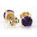 Genuine 3.60 ctw Amethyst Stud Earring 14k 1.1g - 3