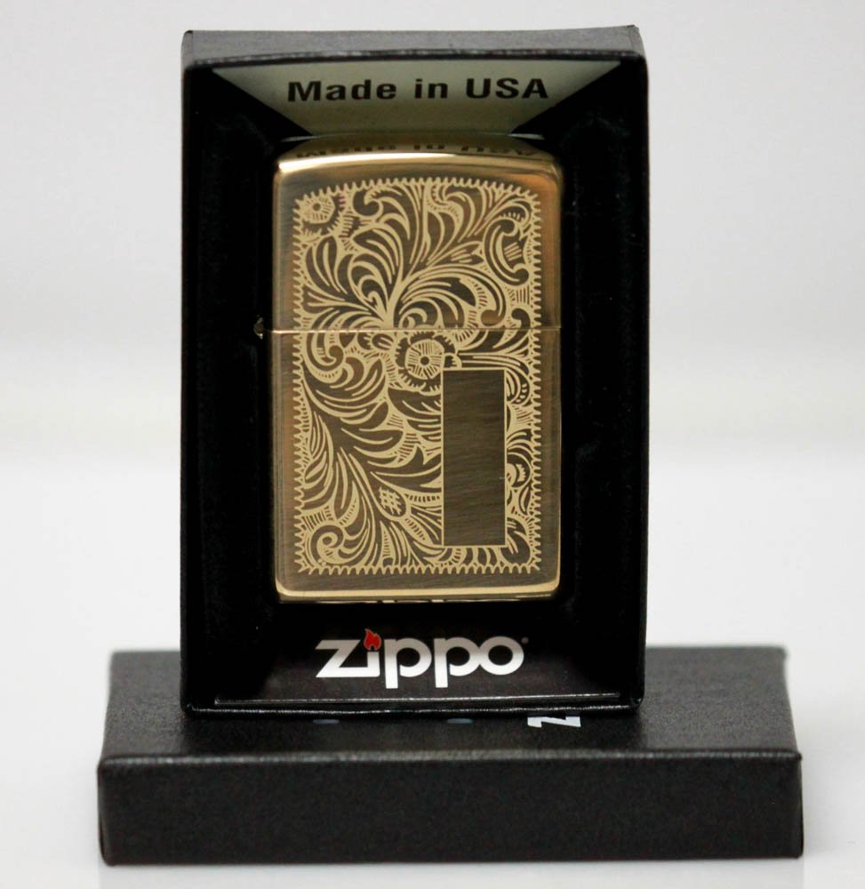 GENUINE ZIPPO LIGHTER BRASS VENETIAN DESIGN MADE IN USA: GENUINE ZIPPO LIGHTER BRASS VENETIAN DESIGN MADE IN USA **|**|** GENUINE ZIPPO LIGHTER BRASS VENETIAN DESIGN MADE IN USA