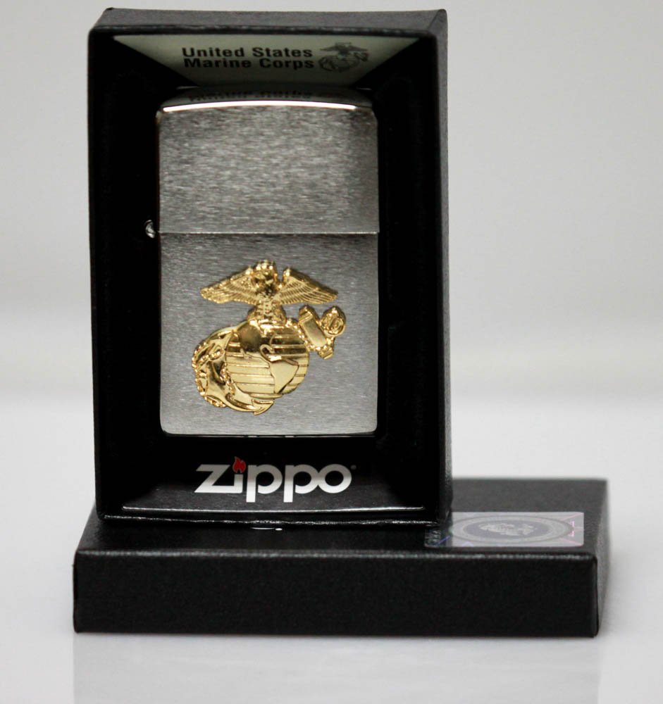 GENUINE ZIPPO LIGHTER UNITED STATES MARINE CORPS EMBLEM: GENUINE ZIPPO LIGHTER UNITED STATES MARINE CORPS EMBLEM **|**|** GENUINE ZIPPO LIGHTER UNITED STATES MARINE CORPS EMBLEM MADE IN USA