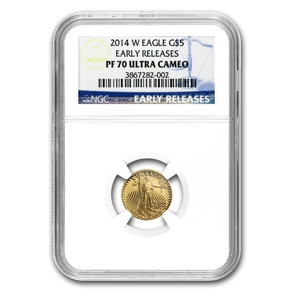 2014-W 1/10 oz Proof Gold American Eagle PF-70 NGC Earl: 2014-W 1/10 oz Proof Gold American Eagle PF-70 NGC Earl **|**|** 2014-W 1/10 oz Proof Gold American Eagle PF-70 NGC Early Releases
