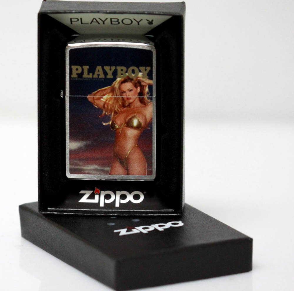 GENUINE ZIPPO LIGHTER PLAYBOY COVER JULY 1999: GENUINE ZIPPO LIGHTER PLAYBOY COVER JULY 1999 **|**|** Brushed Chrome Standard size Wind resistant Lifetime warranty