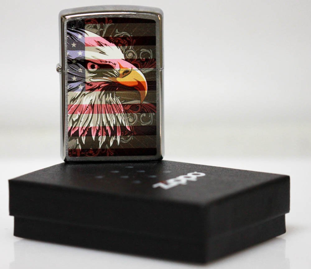 EAGLE FLAG GENUINE ZIPPO LIGHTER MADE IN U.S.A: EAGLE FLAG GENUINE ZIPPO LIGHTER MADE IN U.S.A **|**|** EAGLE FLAG GENUINE ZIPPO LIGHTER MADE IN U.S.A