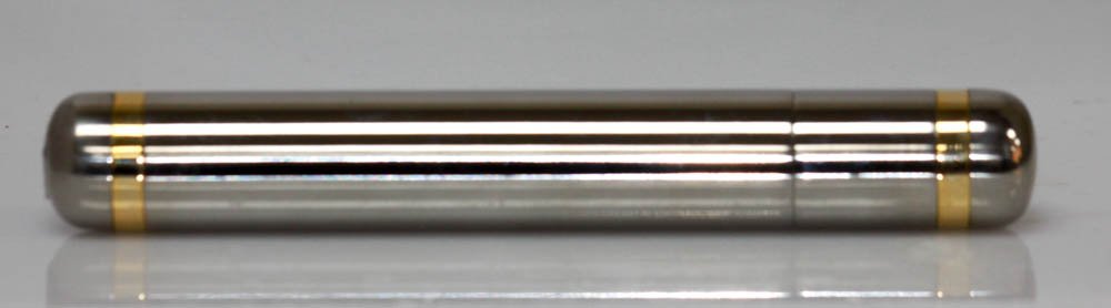 SILVER W/ GOLD STRIPE CIGAR HOLDER: SILVER W/ GOLD STRIPE CIGAR HOLDER **|**|** SILVER W/ GOLD STRIPE CIGAR HOLDER