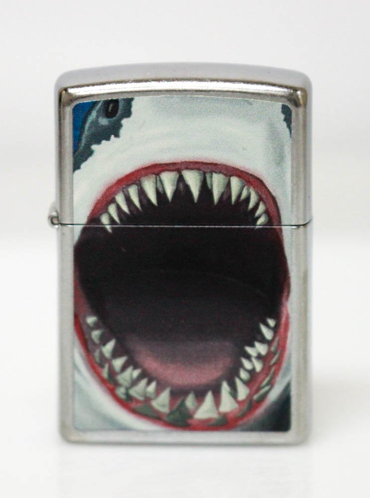 SHARK TEETH GENUINE ZIPPO LIGHTER MADE IN U.S.A: SHARK TEETH GENUINE ZIPPO LIGHTER MADE IN U.S.A **|**|** SHARK TEETH GENUINE ZIPPO LIGHTER MADE IN U.S.A