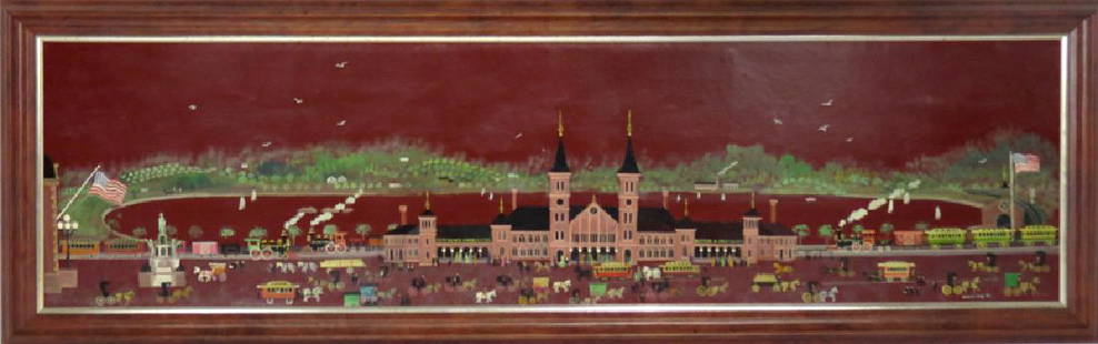 MAXWELL MAYS (American, 1918-2009): THE PROVIDENCE UNION STATION sgn. and dated l.r. Maxwell Mays 84, o