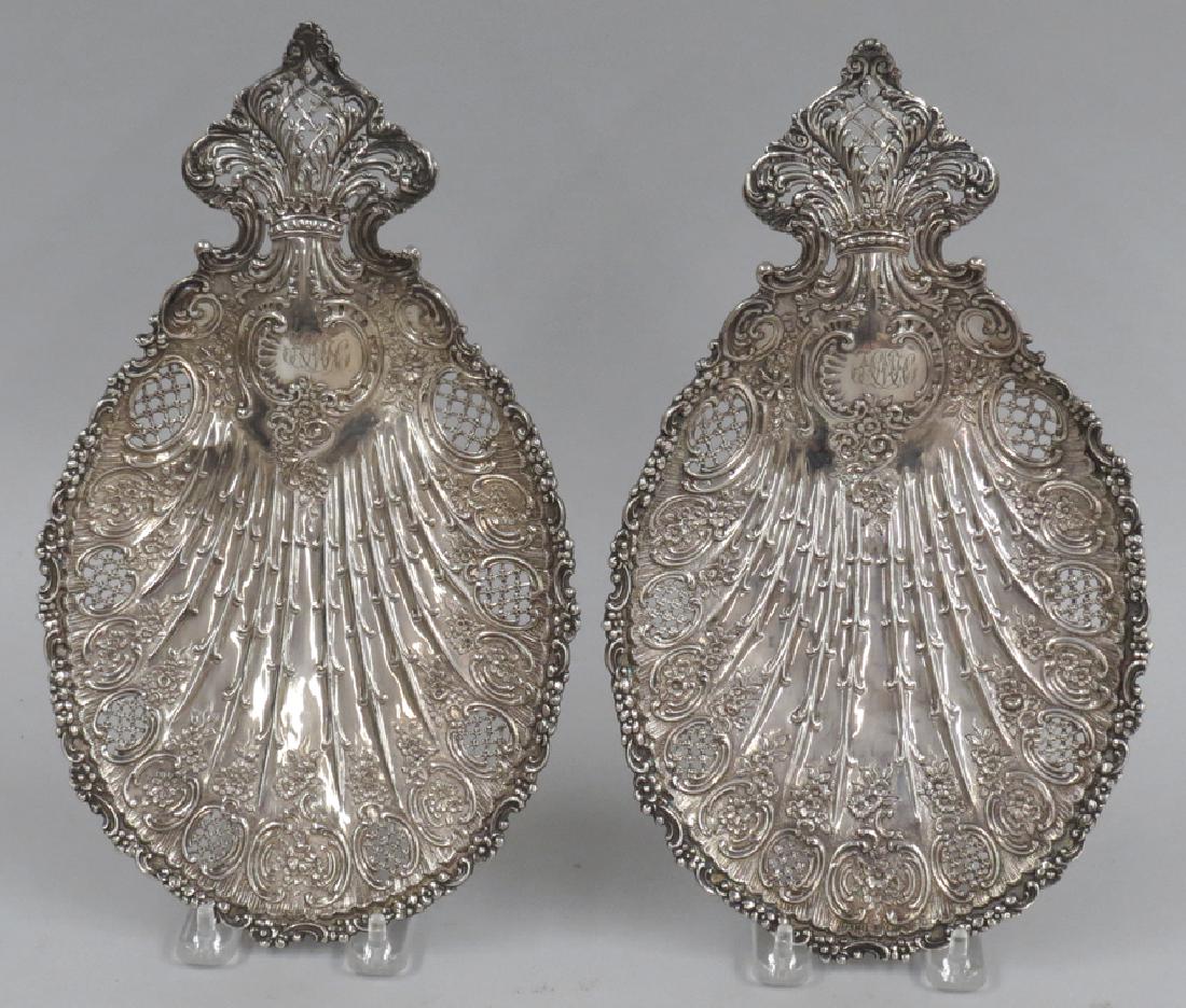 PAIR OF TIFFANY STERLING SILVER SWEETMEATS (1 of 3)