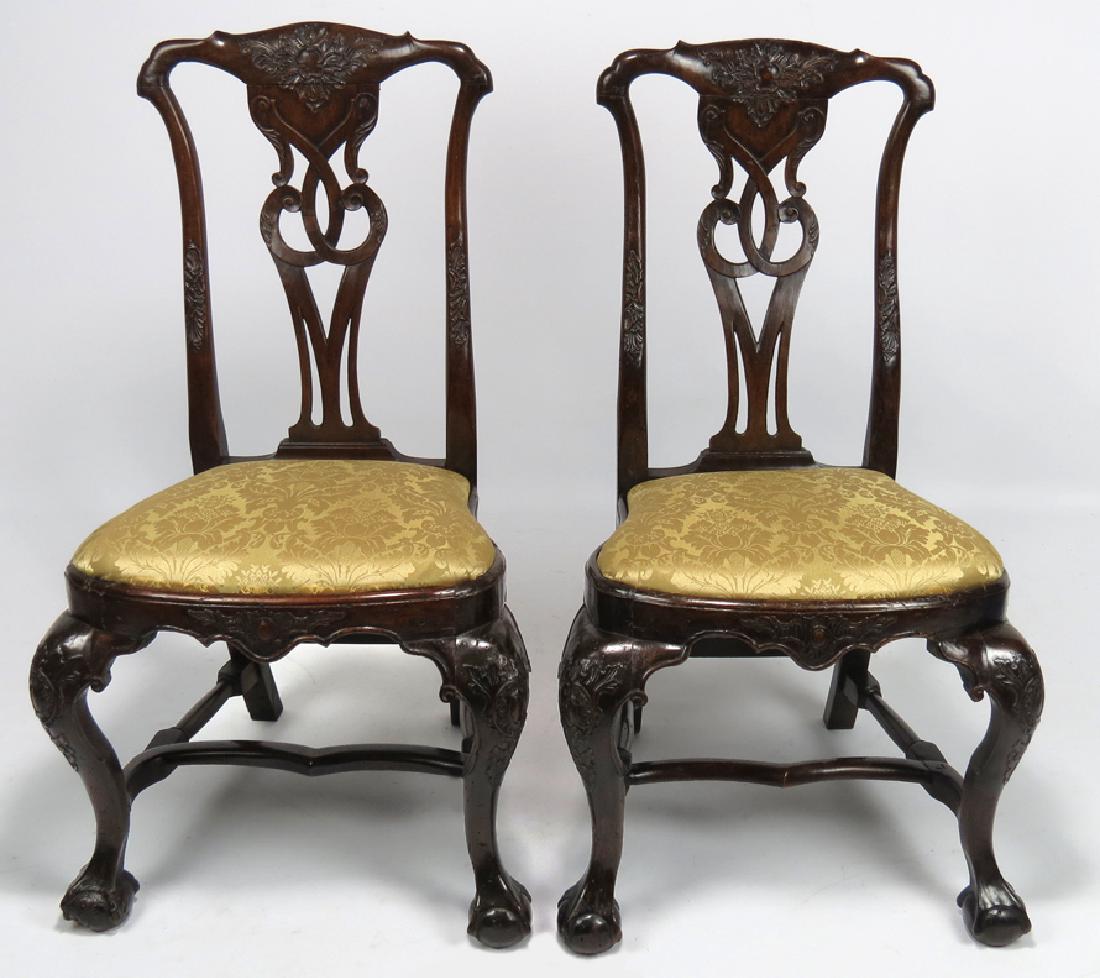 PAIR OF PORTUGUESE HARDWOOD SIDECHAIRS (1 of 1)