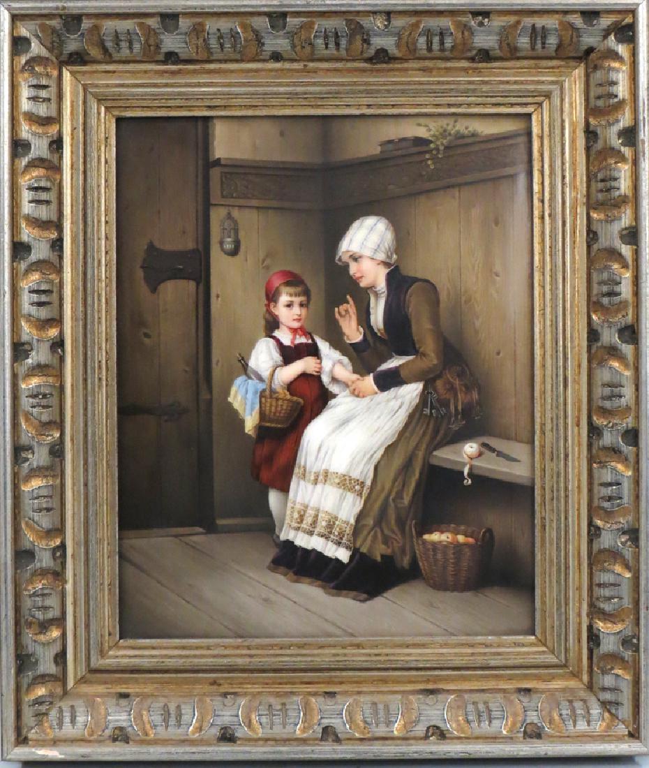 LARGE GERMAN PAINTING ON PORCELAIN (1 of 1)