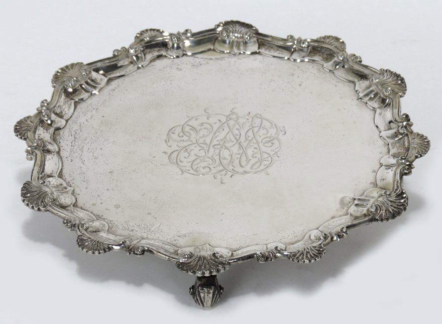 GEORGE II SILVER SALVER (1 of 2)
