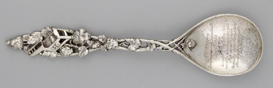 ELI WHITNEY COMMEMORATIVE LARGE SILVER SPOON (1 of 3)
