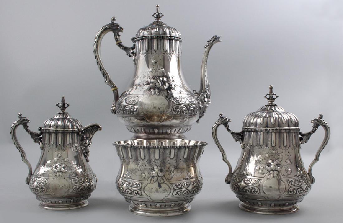 4-PIECE STERLING TEA SET (1 of 4)