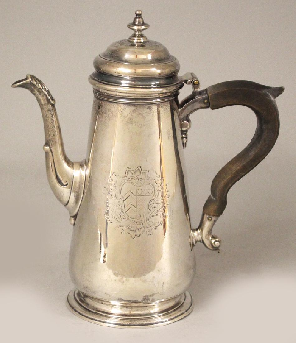 GEORGE II SILVER COFFEE POT (1 of 2)