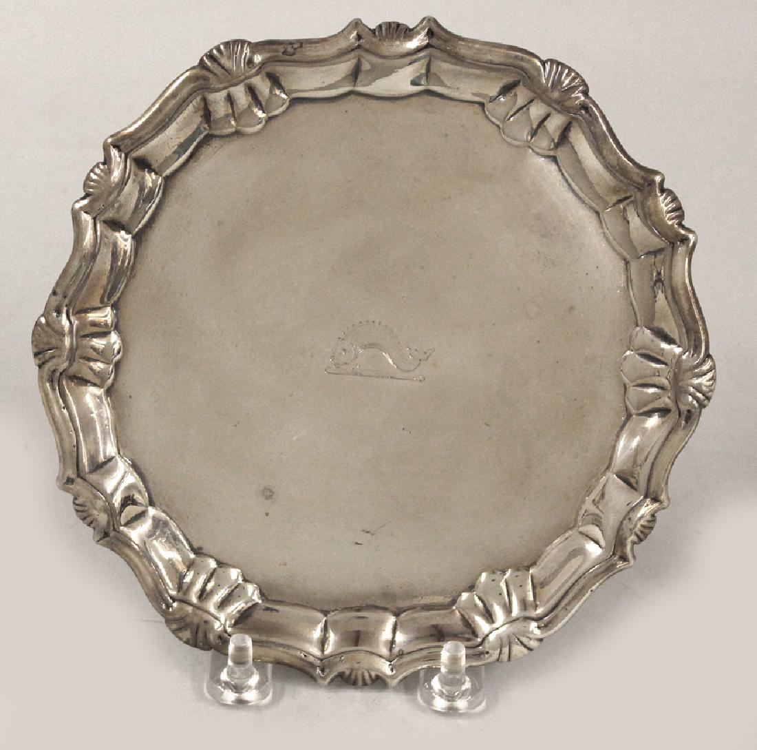 GEORGE II STERLING SILVER SMALL SALVER (1 of 2)