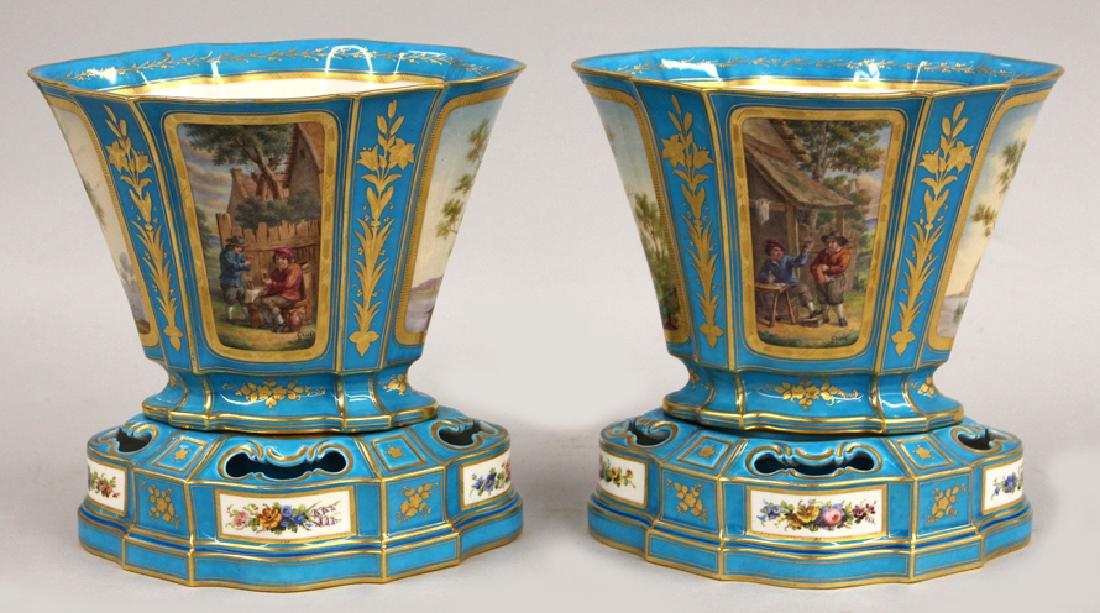 PAIR OF SEVRES TABLE PLANTERS (1 of 4)