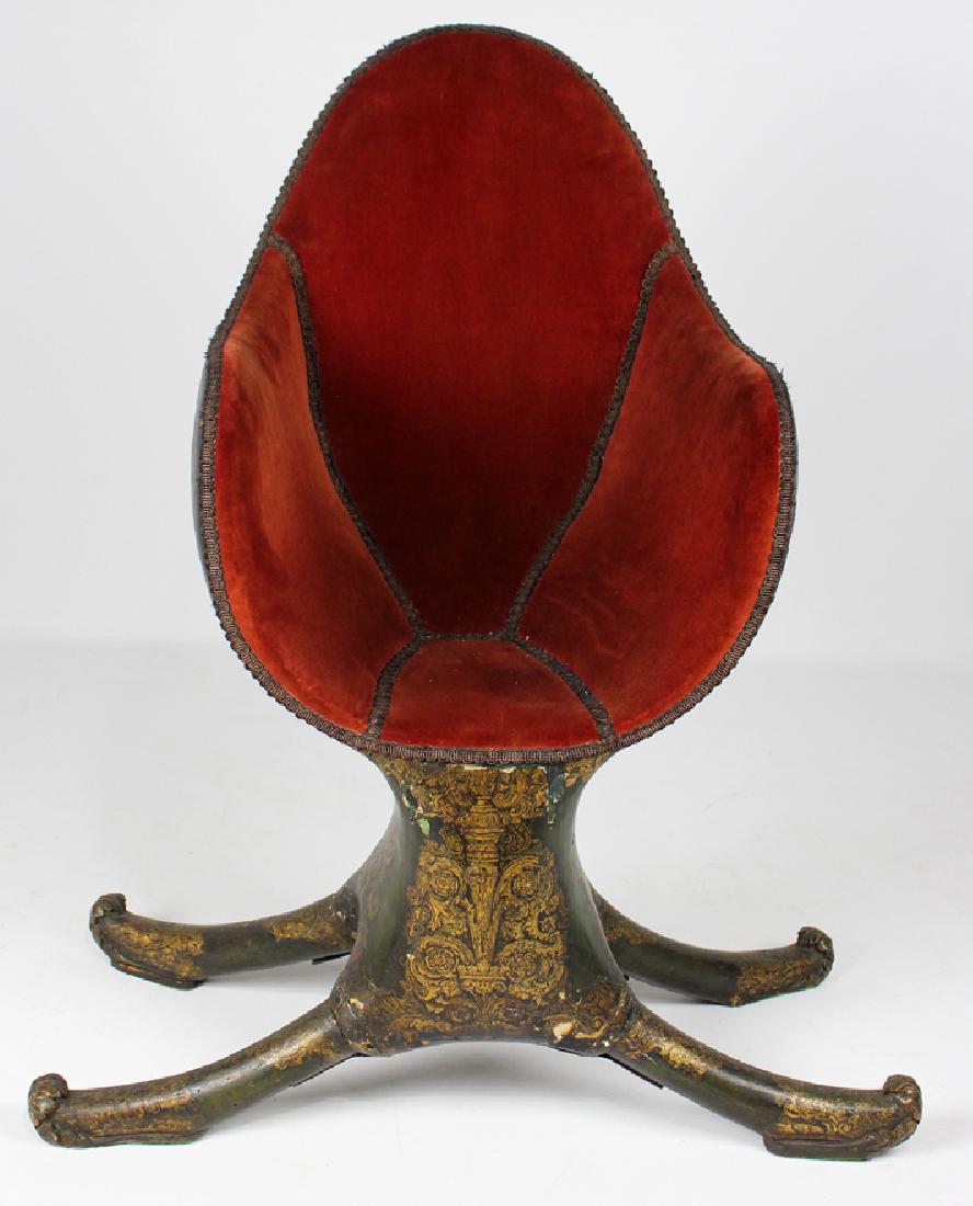18TH C. VENETIAN PAINTED GONDOLA CHAIR (1 of 3)