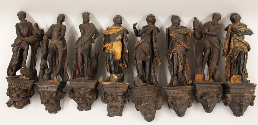 (on 8) ITALIAN CARVED CLASSICAL FIGURAL ADORNMENTS (1 of 2)
