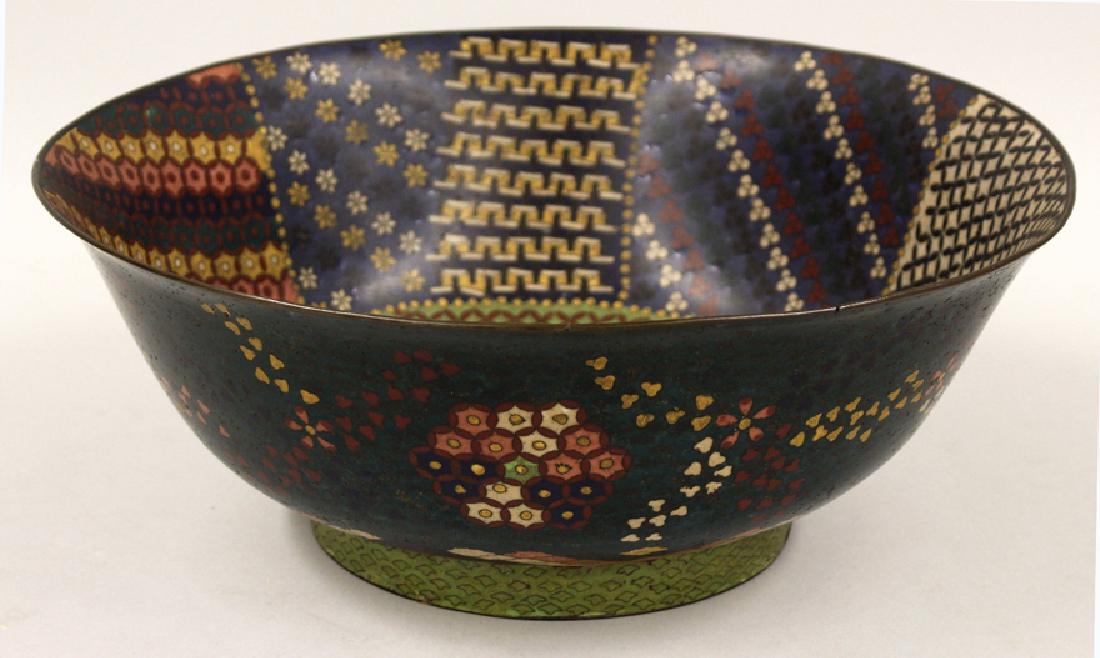 EARLY JAPANESE CLOISONNE  DEEP BOWL (1 of 4)