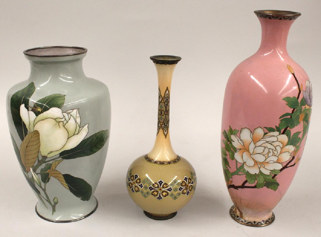 (on 3) JAPANESE CLOISONNE VASES (1 of 1)