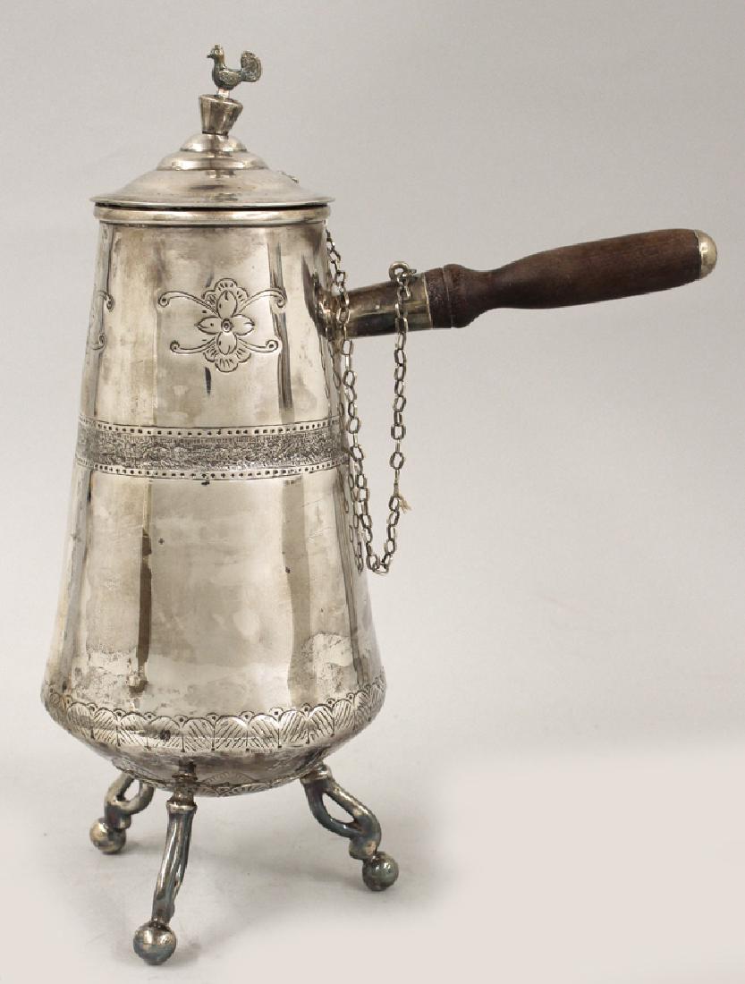 SPANISH COLONIAL SILVER CHOCOLATE POT (1 of 2)
