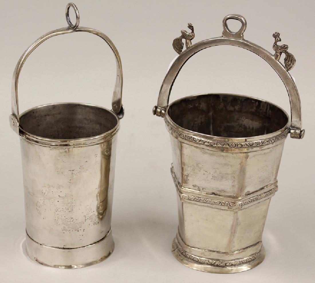 (on 2) SPANISH COLONIAL SILVER WATER BUCKETS (1 of 2)