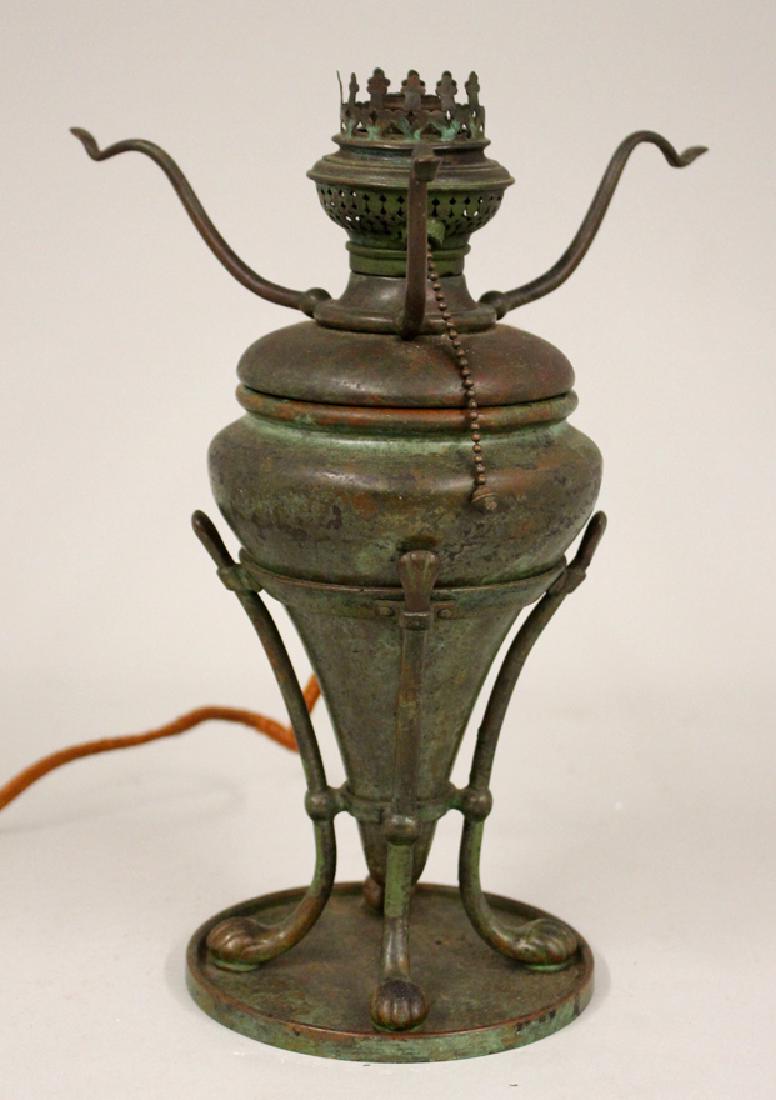 TIFFANY STUDIOS SMALL BRONZE LAMP BASE (1 of 4)
