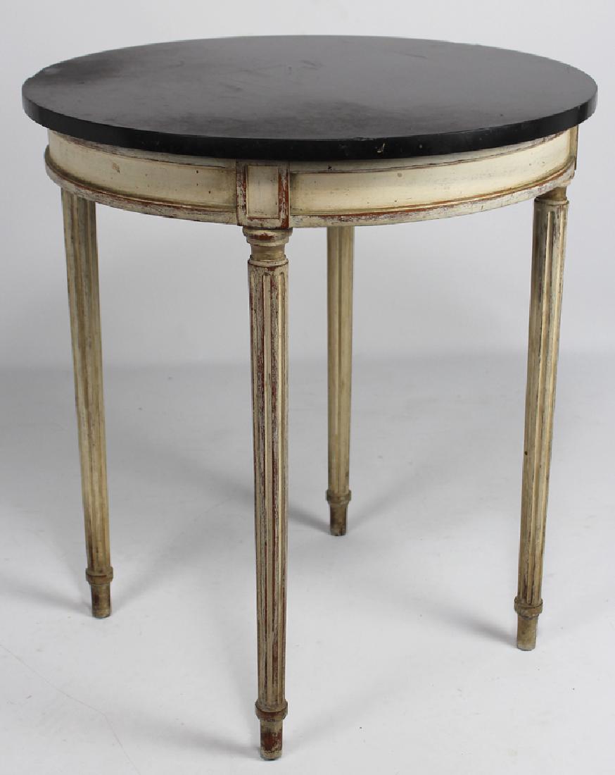 LOUIS XVI-STYLE MARBLE TOP SIDE TABLE (1 of 1)