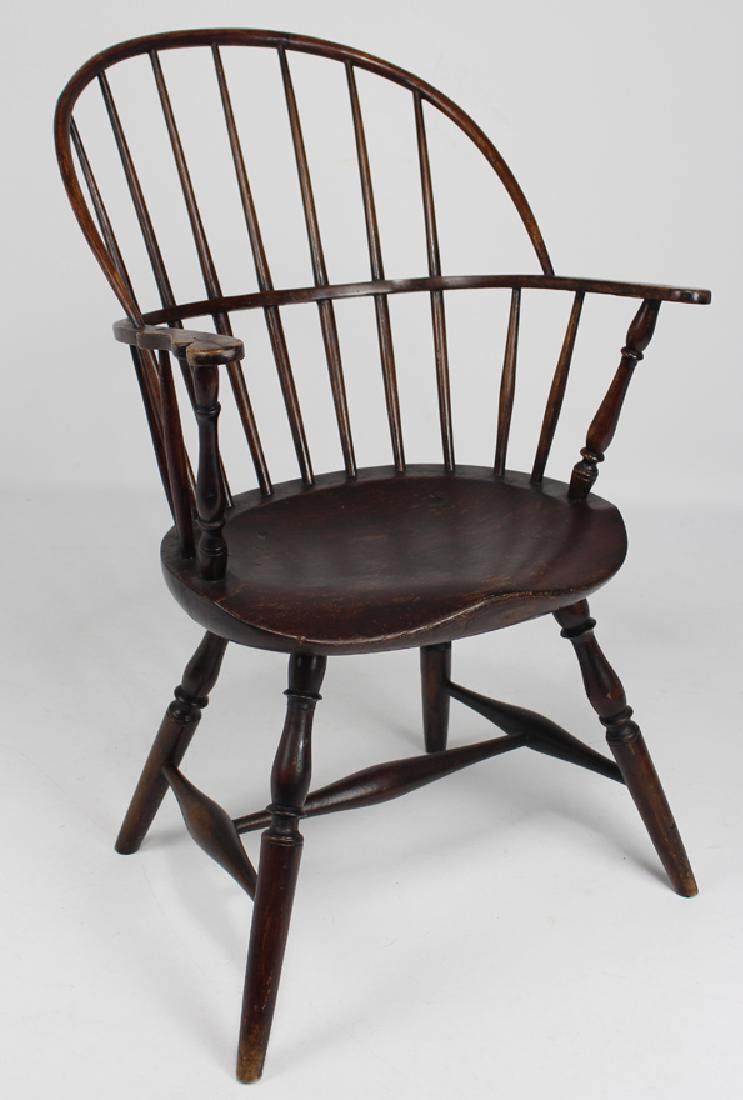 18TH C. NEW ENGLAND BOW-BACK WINDSOR ARMCHAIR (1 of 1)