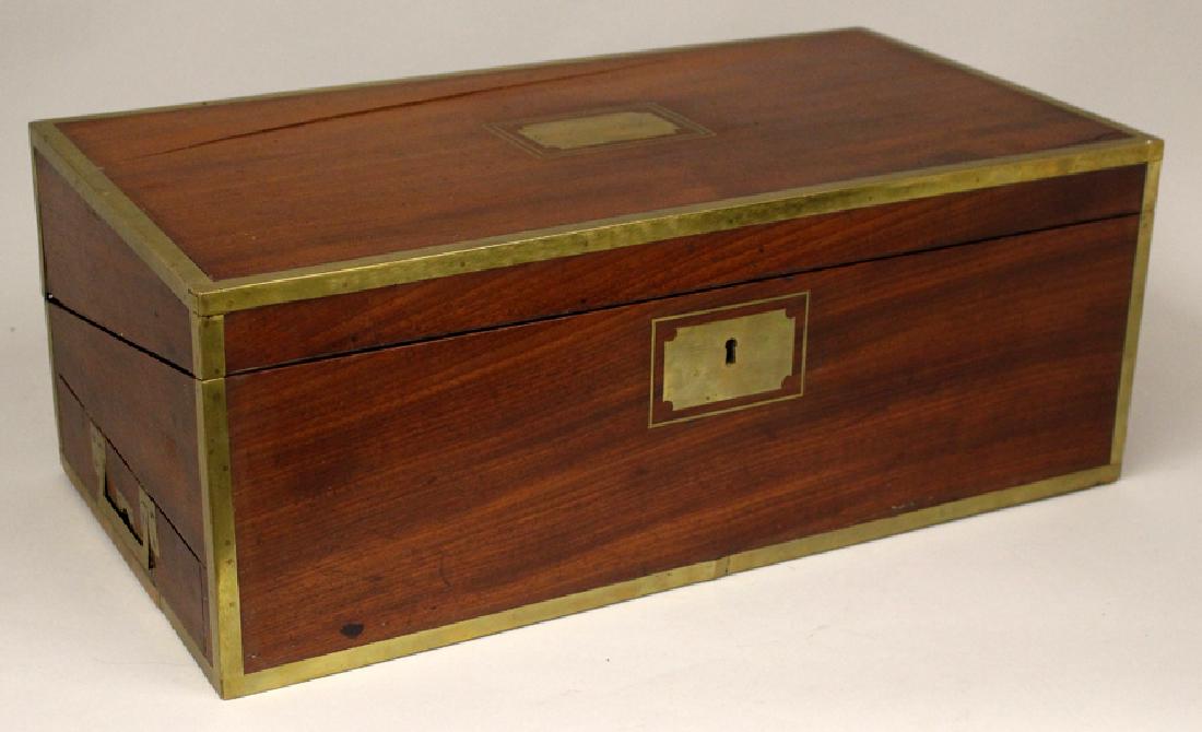 19TH C. CHINA TRADE BRASS BOUND LAP DESK (1 of 1)