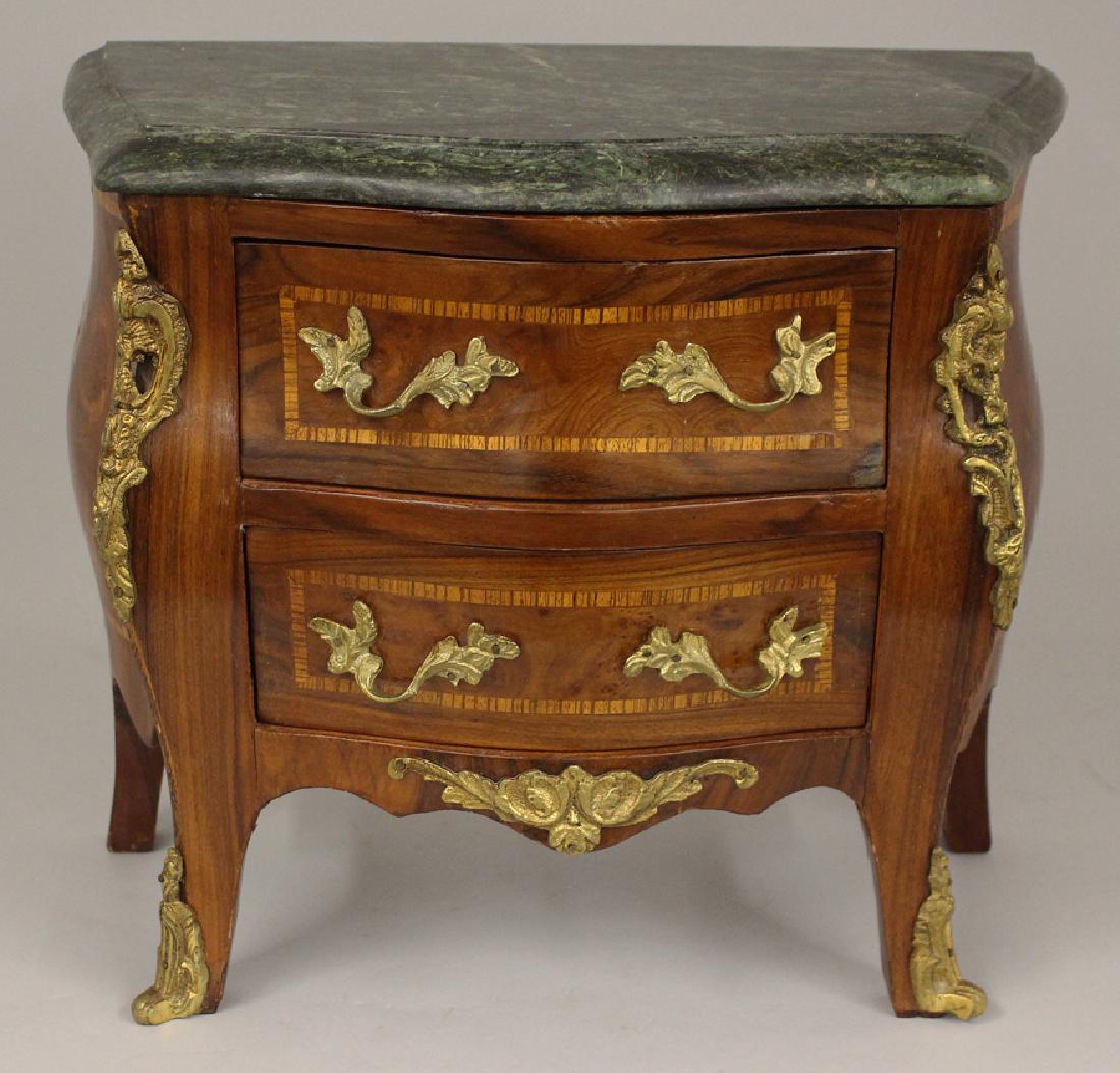 MINIATURE LOUIS XV-STYLE MARBLE TOP COMMODE (1 of 1)