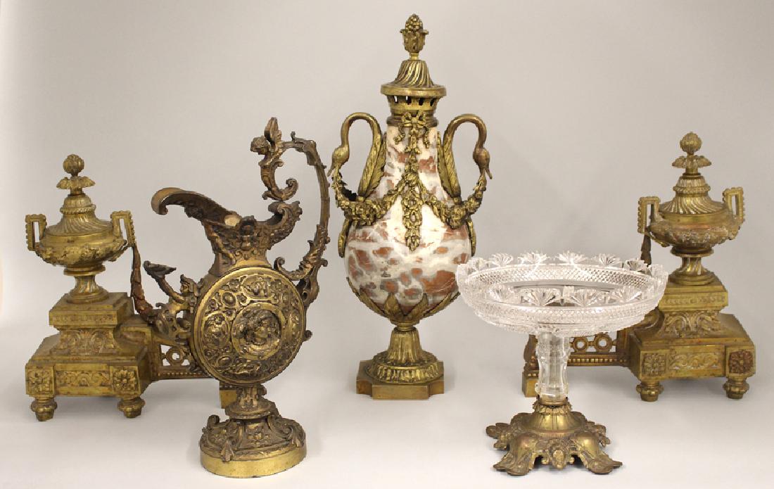 (on 4) LARGE FRENCH ORMOLU MOUNTED MARBLE URN (1 of 1)