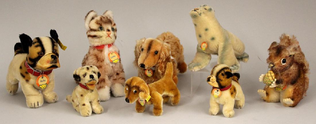 (on 8) VARIOUS SMALL STEIFF ANIMALS (1 of 1)